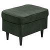 Hocker Oskar Dunkelgrün H: 43 Cm - Dunkelgrün/Schwarz, Basics, Textil (63/43/42cm) - MID.YOU