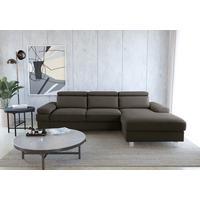 Ecksofa Elvis, Anthrazit S: 259x182 Cm - Anthrazit/Silberfarben, KONVENTIONELL, Textil (259/182cm) - Trendmanufaktur