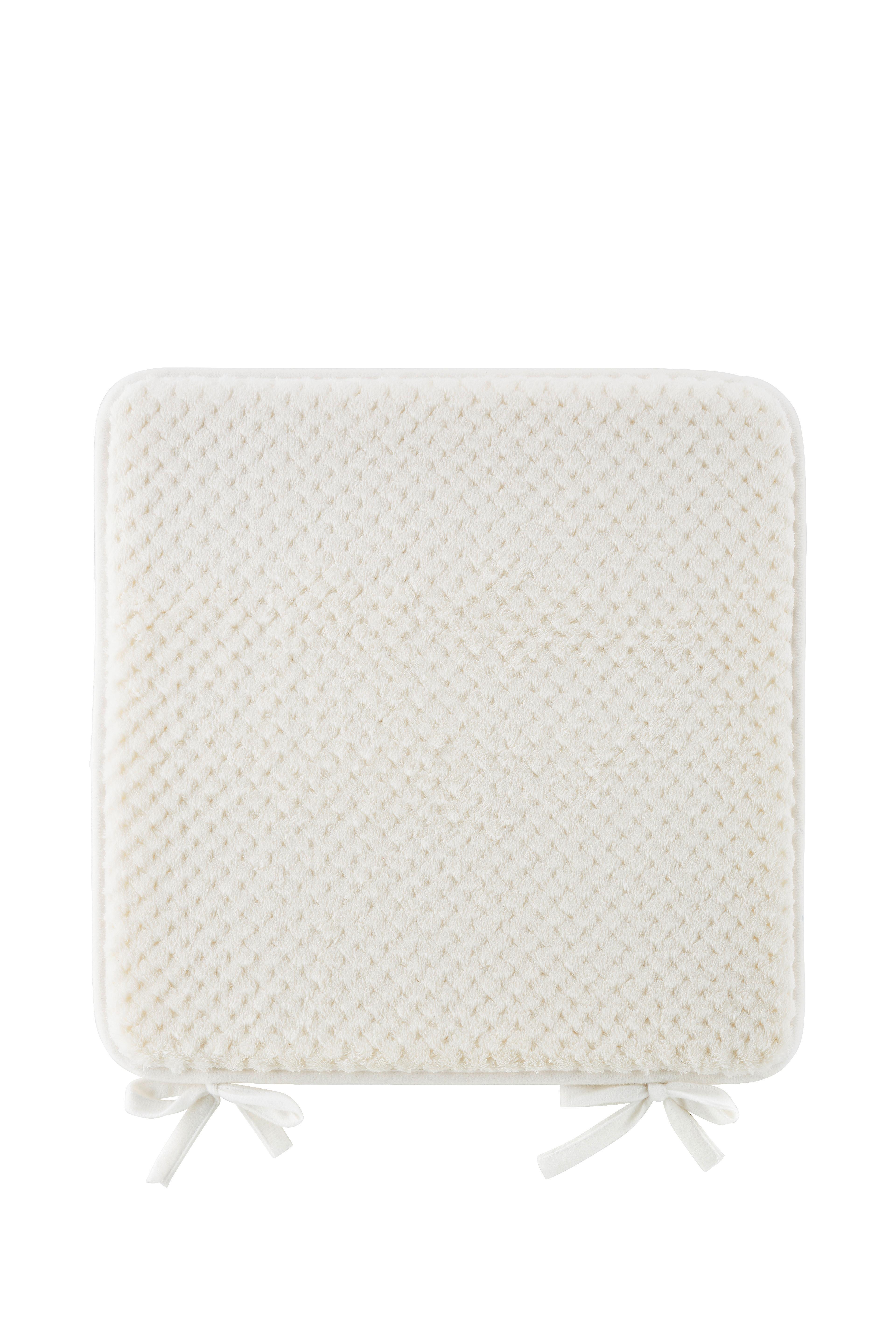 Sitzkissen Anita Beige 40x40 Cm Polyester - Beige, MODERN, Textil (40/40/1,2cm) - Luca Bessoni