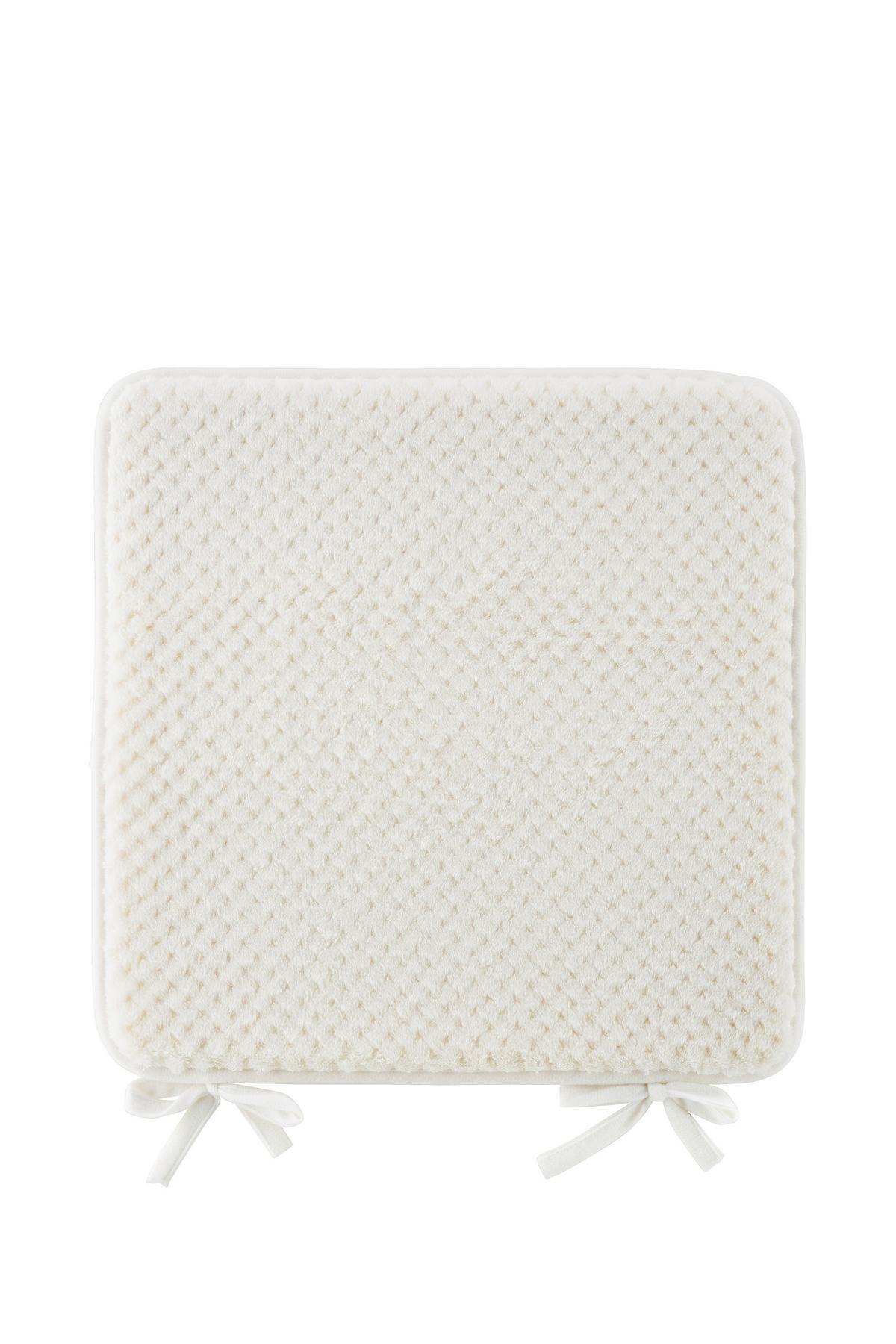 Sitzkissen Anita Beige 40x40 cm Polyester - Beige, MODERN, Textil (40/40/1,2cm) - Luca Bessoni