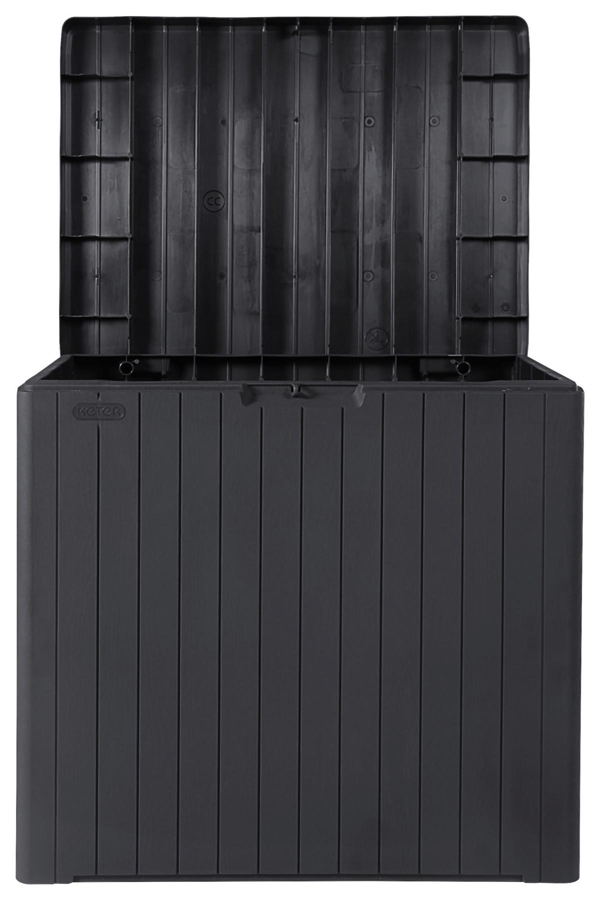 Kissenbox City 58x55x44 cm 113l Anthrazit - Anthrazit, Basics, Kunststoff (58/55/44cm)
