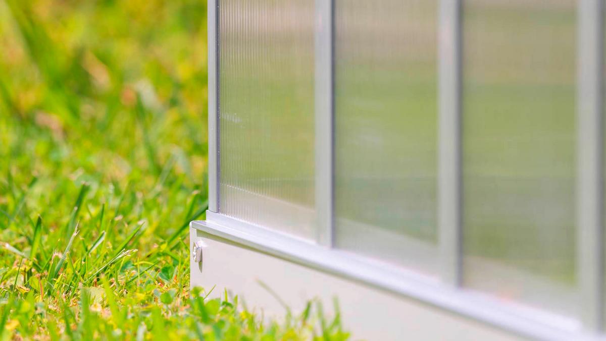 Mini-Gewächshaus Merlin Alufarben Metall H: 73,7 cm - Alufarben, Basics, Metall (87,2/73,7/120cm)