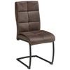 Schwingstuhl Kiana Micorfaser Braun, B: 38 cm - Schwarz/Braun, LIFESTYLE, Textil/Metall (38/97/45cm) - Livetastic