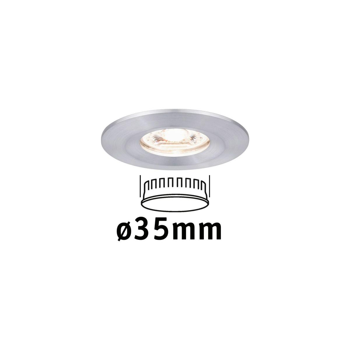 LED-Deckenleuchte Ø 6,5 cm Alufarben Rund - Alufarben, Basics, Metall (6,5cm) - Paulmann