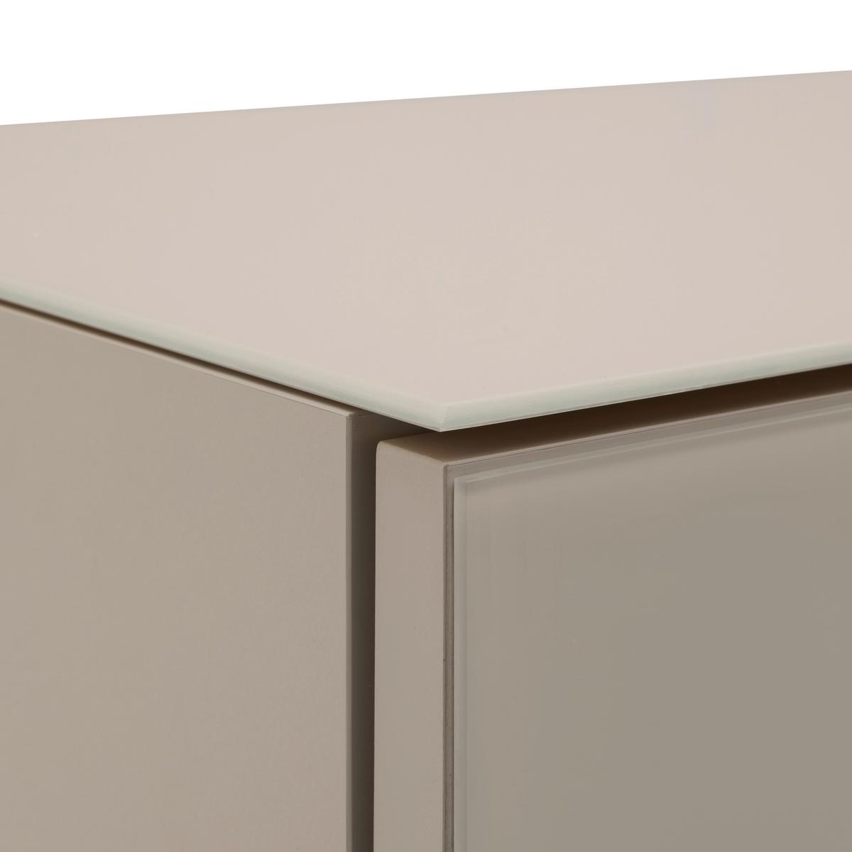 TV komoda SIENA sklo, kašmír - čierna/kašmírová, Modern, kov/kompozitné drevo (226/55/40cm) - Premium Living