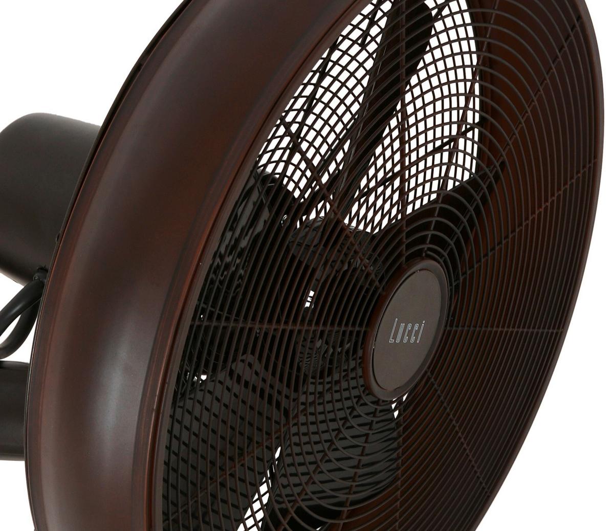 Wandventilator Wall Fan 5- Flügel inkl. Fernbedienung - Schwarz/Bronzefarben, Basics, Kunststoff/Metall (46/46/40cm) - P & B