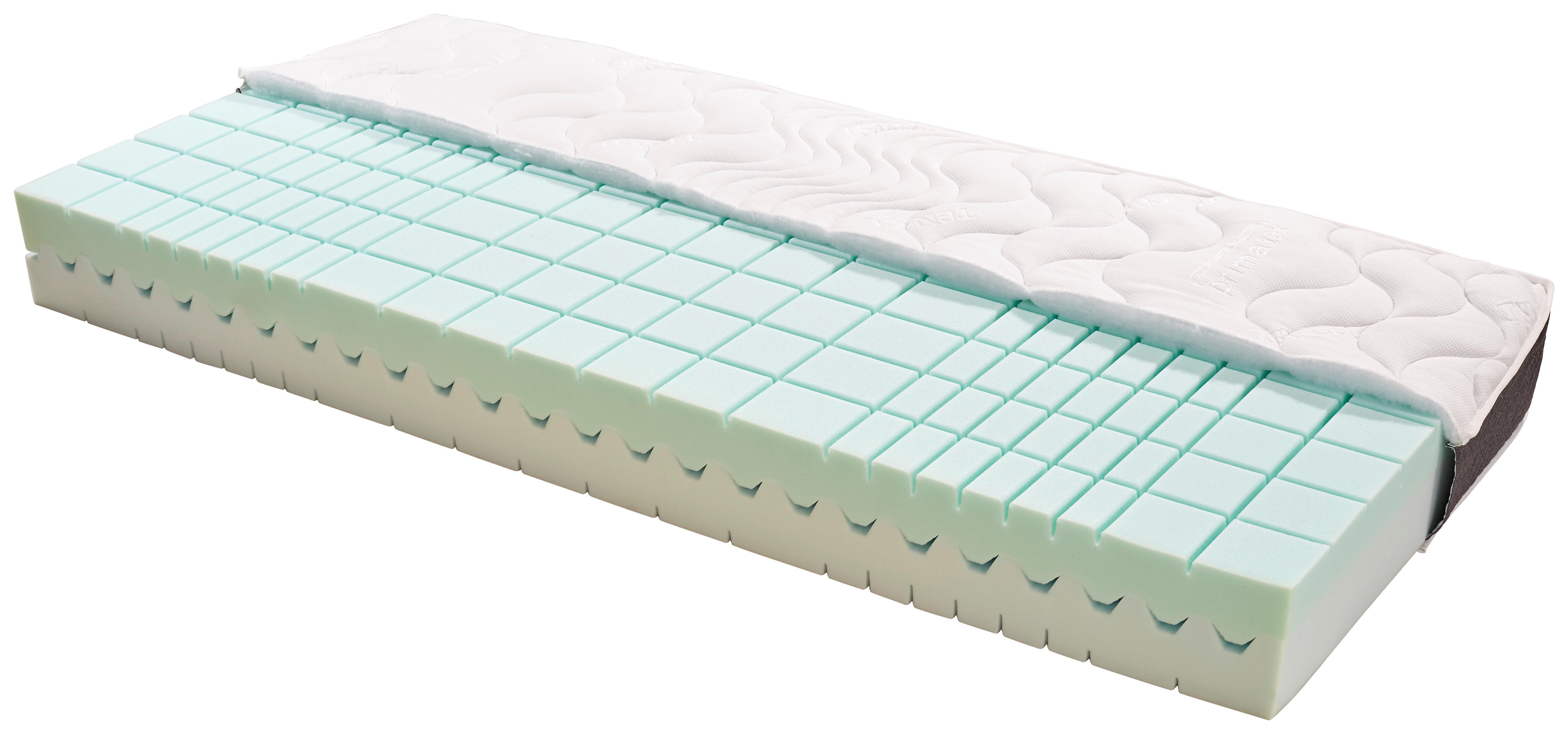 Komfortschaum- & Wendematratze Lifestyle 90x200cm H2/H3 - Weiß/Grau, MODERN, Textil (90/200cm) - Primatex Deluxe