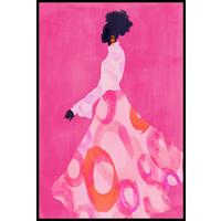 Obraz na plátně Denise, ca. 60/90cm - pink/černá, Moderní, kompozitní dřevo/textil (60/90cm) - Premium Living