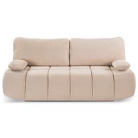 Schlafsofa Lauder Beige B: 207cm - Beige/Schwarz, Basics, Holz/Textil (207/93/105cm) - MID.YOU