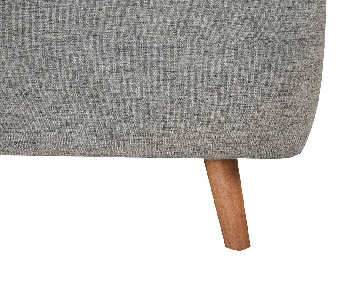 Rozkládací pohovka s polštářem SIMON šedá - šedá/modrá, Moderní, dřevo/textil (125/84/91cm) - Ondega