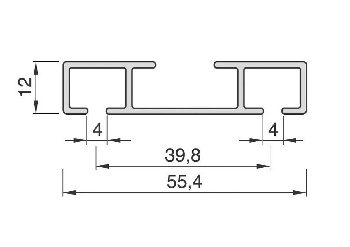 Vorhangschiene 2-Läufig 240cm Aluminium Weiß inkl. Zubehör - Weiß, KONVENTIONELL, Metall (240cm) - Ondega