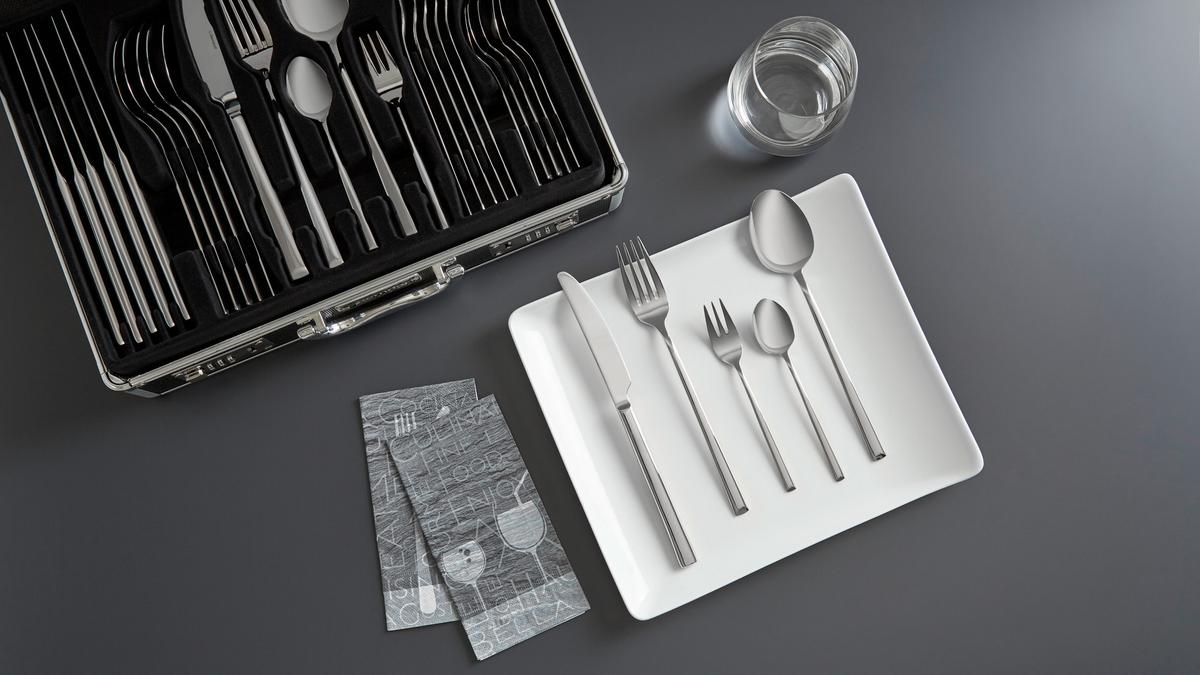 Besteckset 60-Teilig Lambada für 12 Personen - Silberfarben, MODERN, Metall - Berndorf