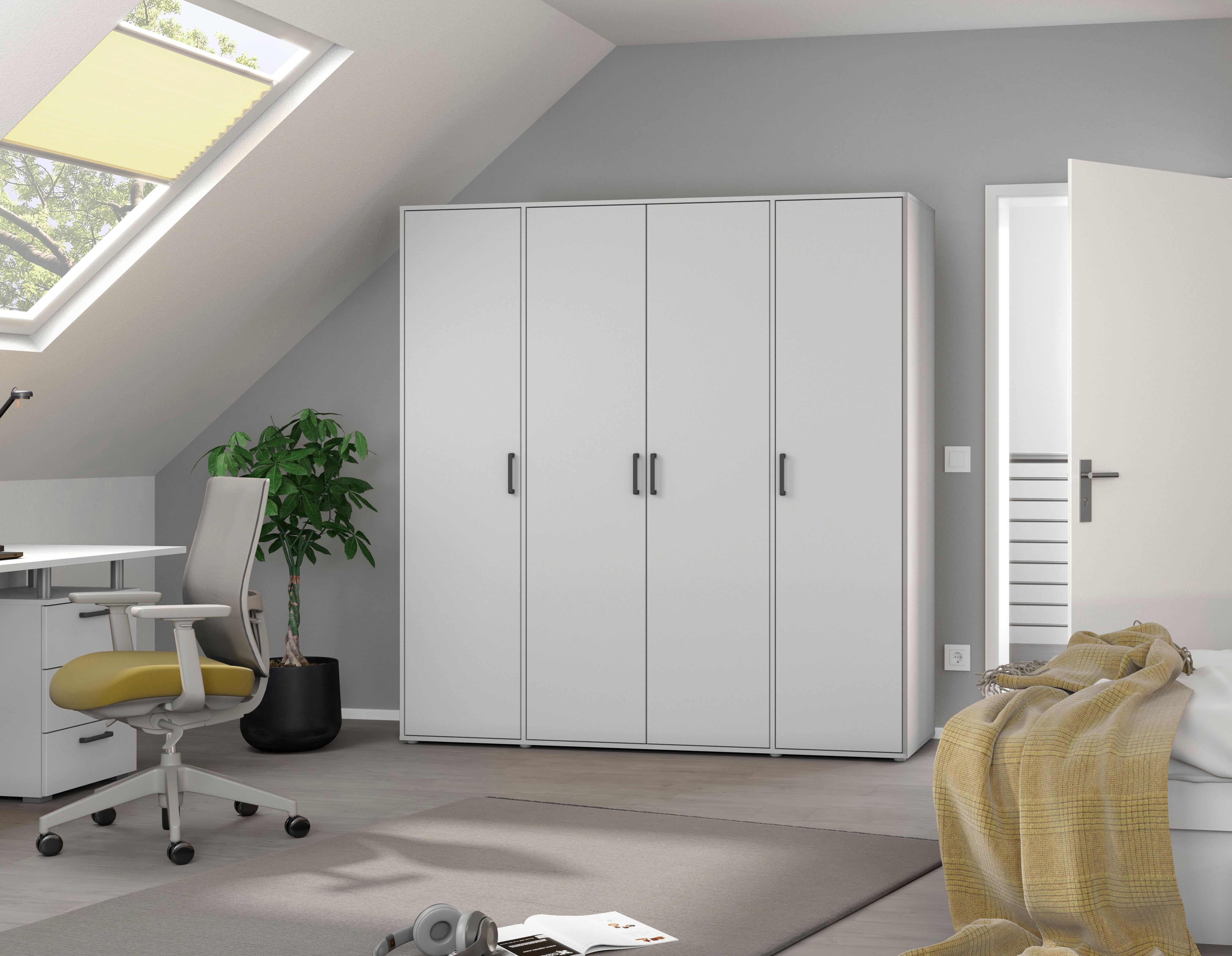 Drehtürenschrank Voyager Weiß B: 187 cm - Weiß, MODERN, Holzwerkstoff (187/194/53cm) - Rauch Möbel
