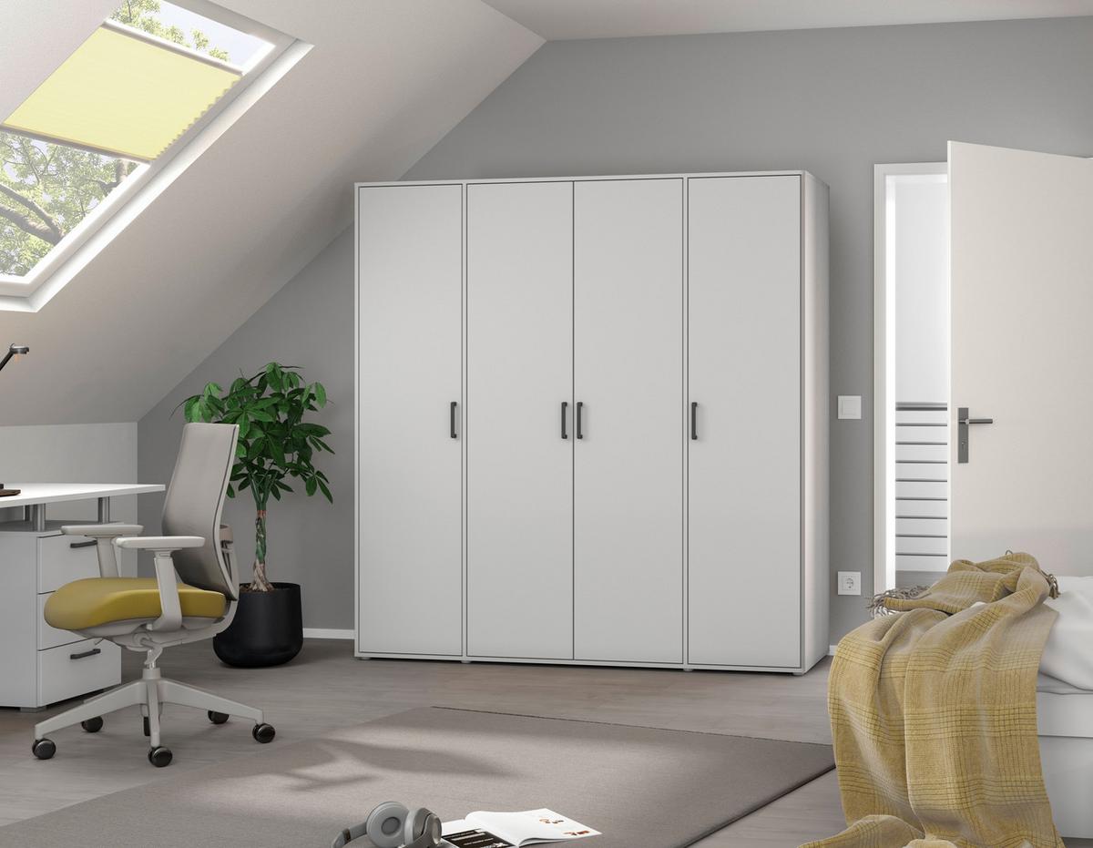 Drehtürenschrank Voyager Weiß B: 187 cm - Weiß, MODERN, Holzwerkstoff (187/194/53cm) - Rauch Möbel