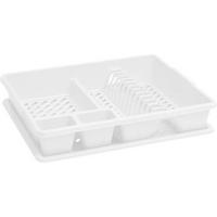 odkvapávač na riad DISH DRAINER + TRAY - biela, Basics, plast (38/8,8/45cm) - Curver