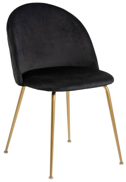 Stolička Louise čierna - čierna/zlatá, Konventionell, kov/textil (49,5/80,5/54cm) - Livetastic