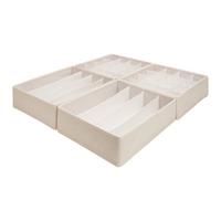 Sada úložných boxů 2 ks - béžová, Moderní, textil/papír - Mömax