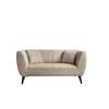 2-Sitzer-Sofa Colori Beige Rücken Echt - Beige/Schwarz, MODERN, Textil (172/83/88cm) - MID.YOU