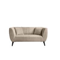 2-sitzer-sofa Colori Beige Rücken Echt - Beige/Schwarz, MODERN, Textil (172/83/88cm) - MID.YOU