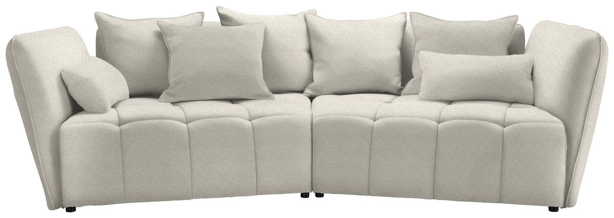 Boxspringová pohovka SOFI, béžová - černá/béžová, Moderní, textil (294/93/152cm) - Premium Living