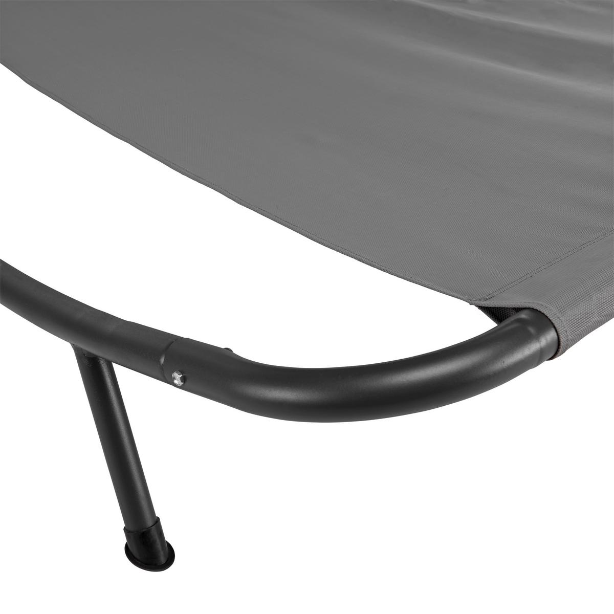 Doppel-Sonnenliege Sintra Stahl, Textil mit Rollen - Grau, MODERN, Kunststoff/Textil (200/165/200cm) - Luca Bessoni