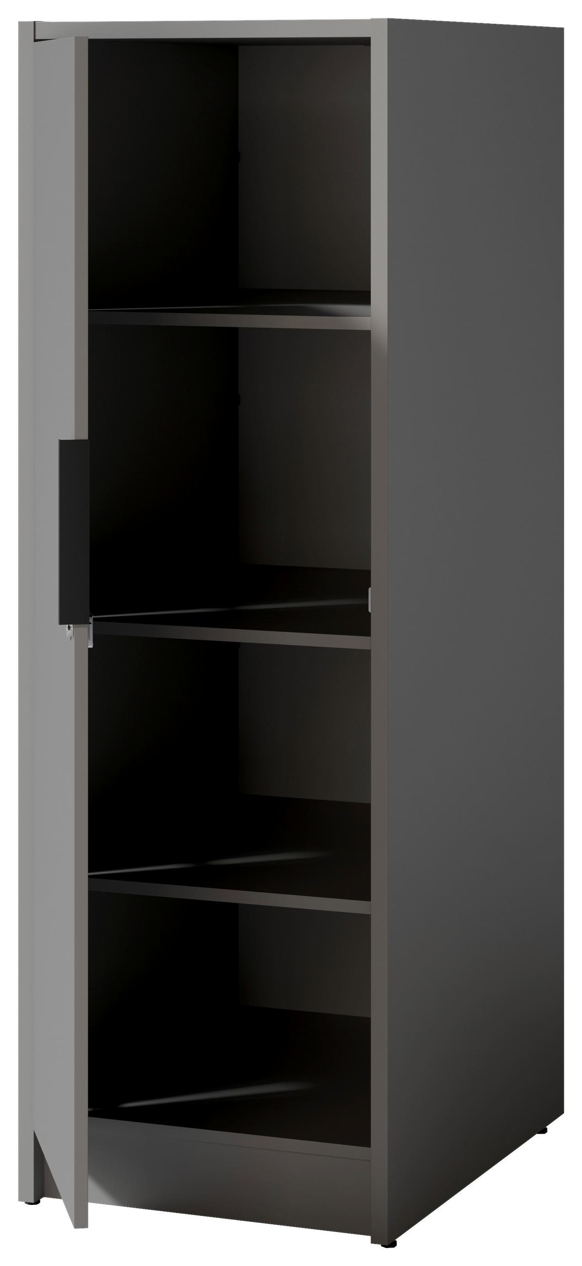 VÍCEÚČELOVÁ SKŘÍŇ TIDY HERO - šedá/černá, Basics, kov/kompozitní dřevo (50/150/68cm) - P & B