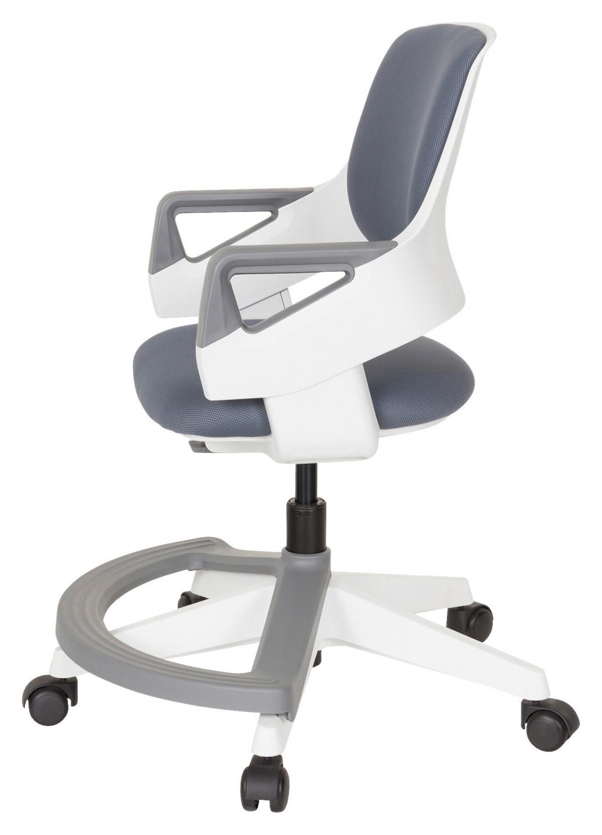 Jugenddrehstuhl Kid Flex Grau - Weiß/Grau, Basics, Kunststoff (53/80-93/60cm) - MID.YOU