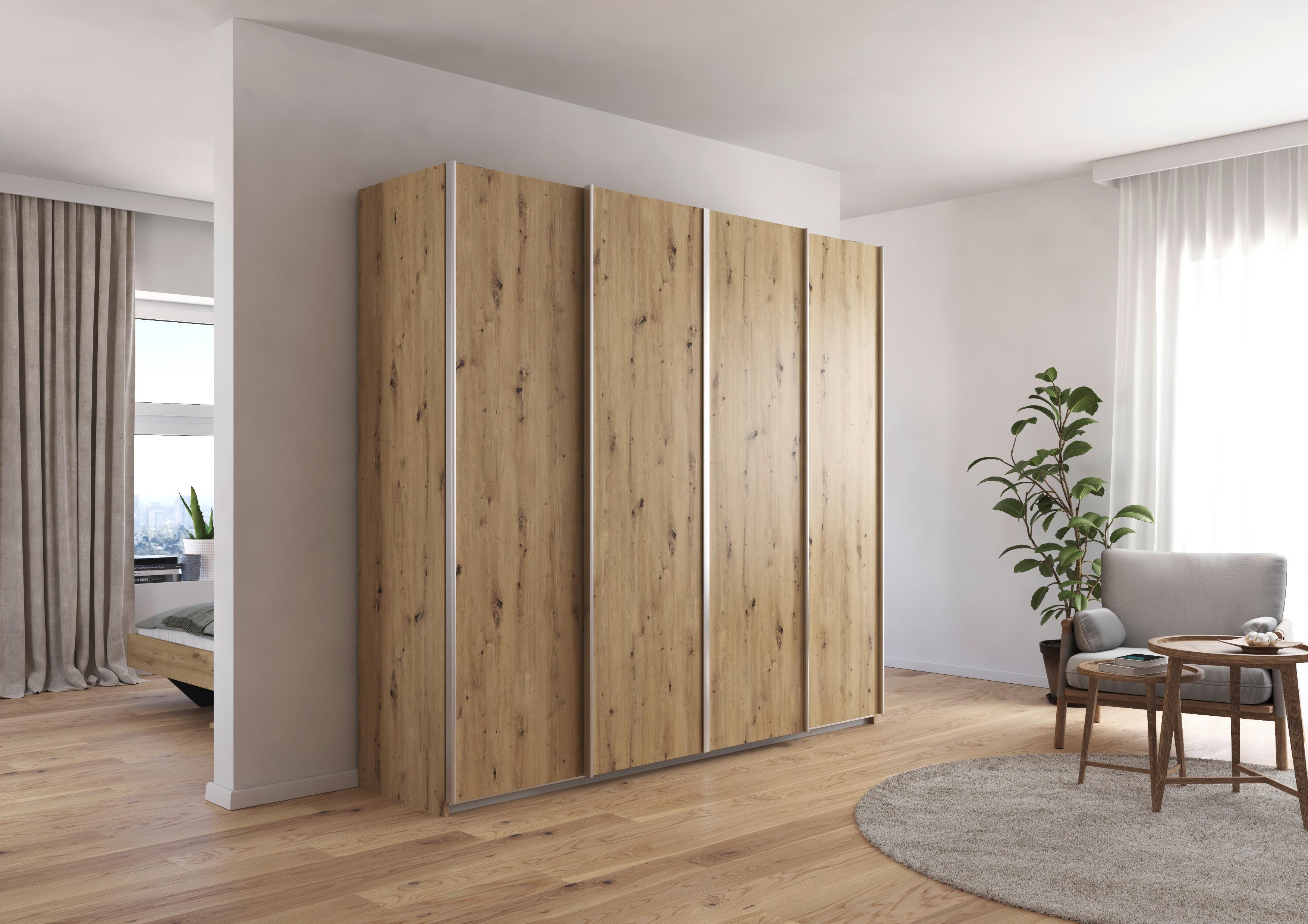 Schwebetürenschrank Altera Eiche Artisan Dekor - Eiche Artisan, MODERN, Holzwerkstoff (226/211/62cm) - Rauch Möbel