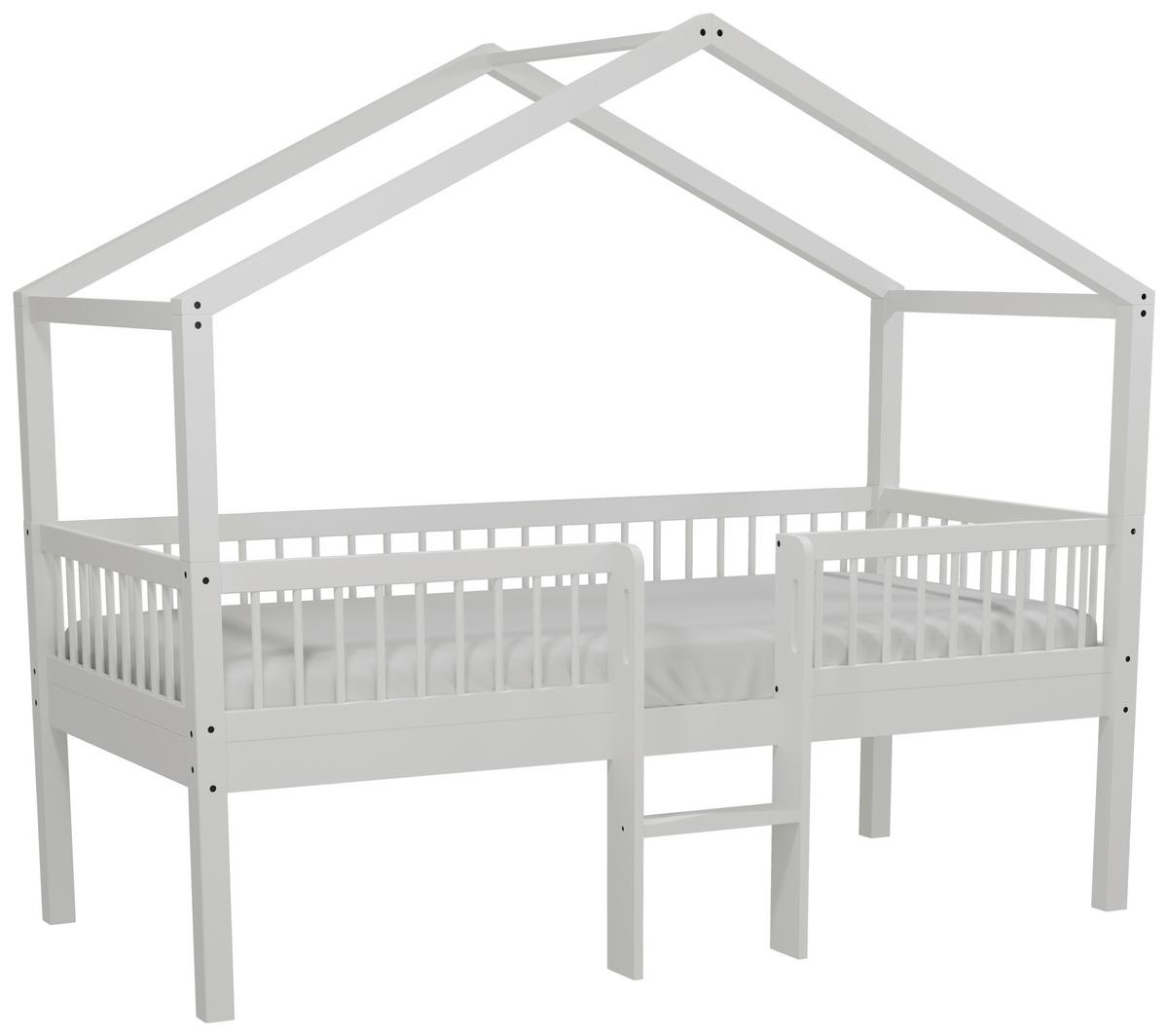HAUSBETT Forrest Weiß 90x200cm - Weiß/Naturfarben, MODERN, Holz (90/200cm) - Vipack