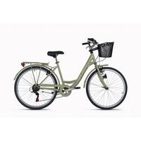 Citybike 26'' mit Korb DaCapo Canaloupe khaki - Cappuccino, LIFESTYLE, Metall (25/140/60cm)