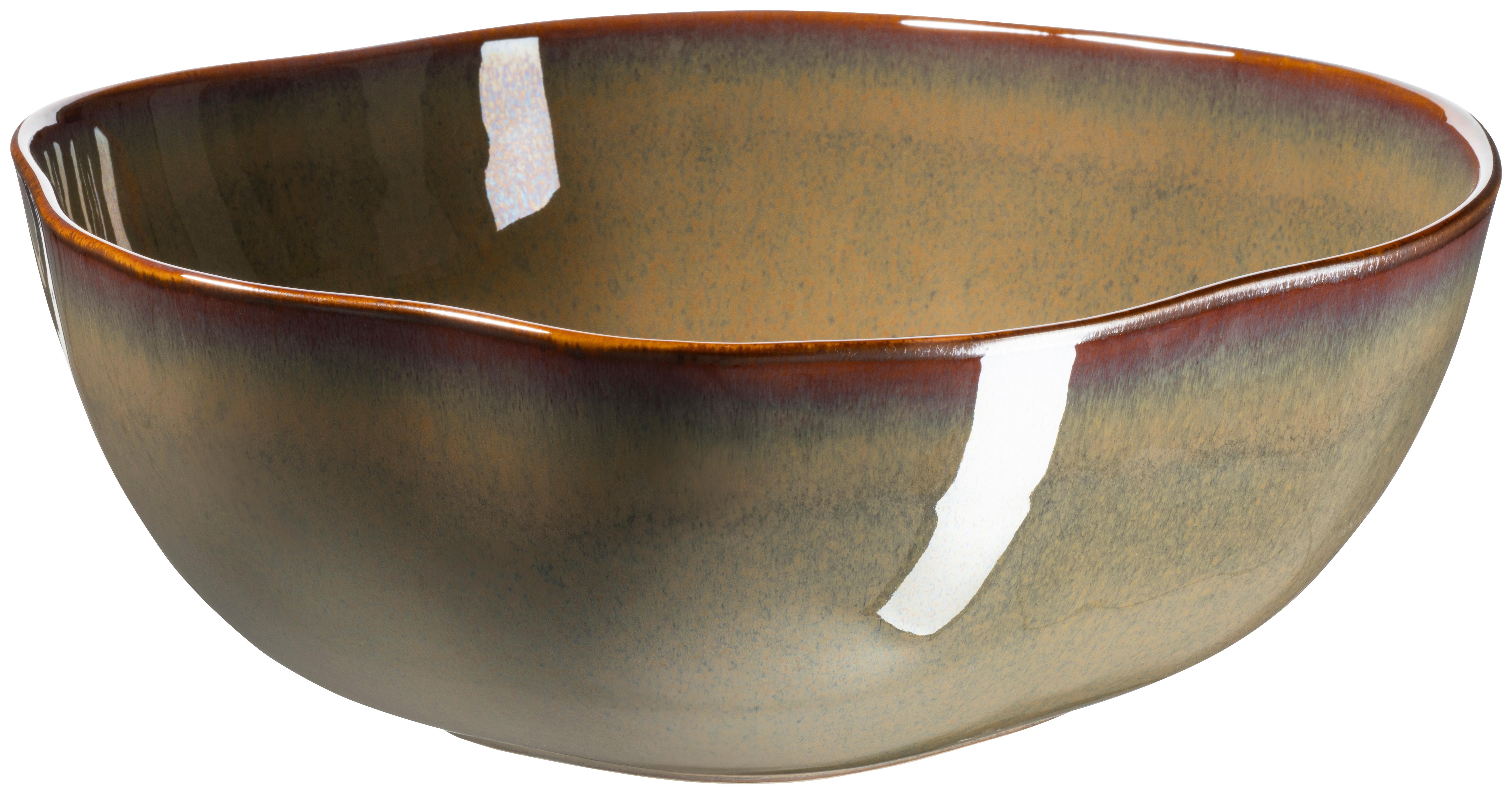 Schüssel Cordelia Braun, Rot, 6-teilig - Rot/Braun, Trend, Keramik (28/10cm) - Mäser