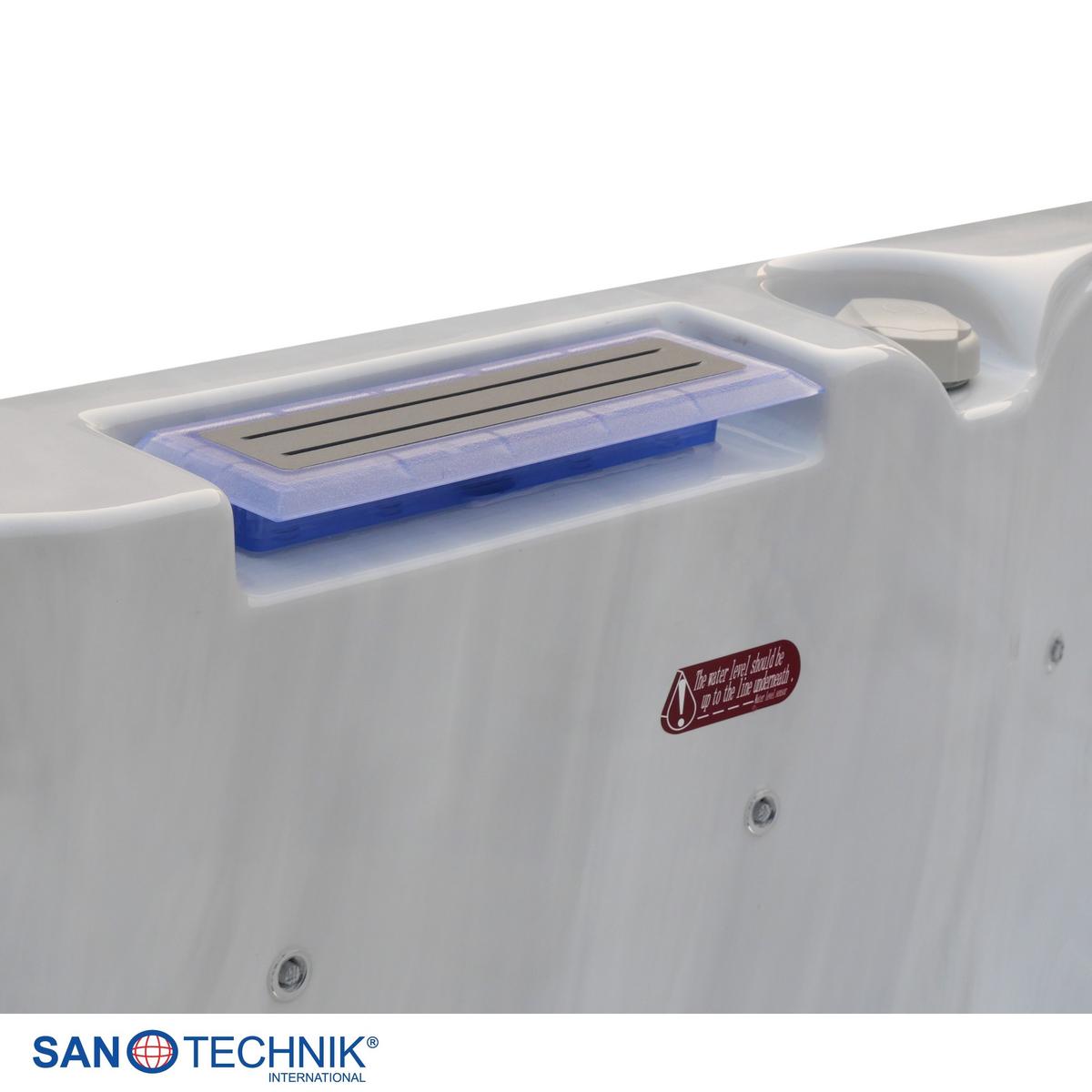 WHIRLPOOL Lucca Grauweiß B: 220 cm - Grauweiß, KONVENTIONELL, Kunststoff (220/220/95cm) - Sanotechnik