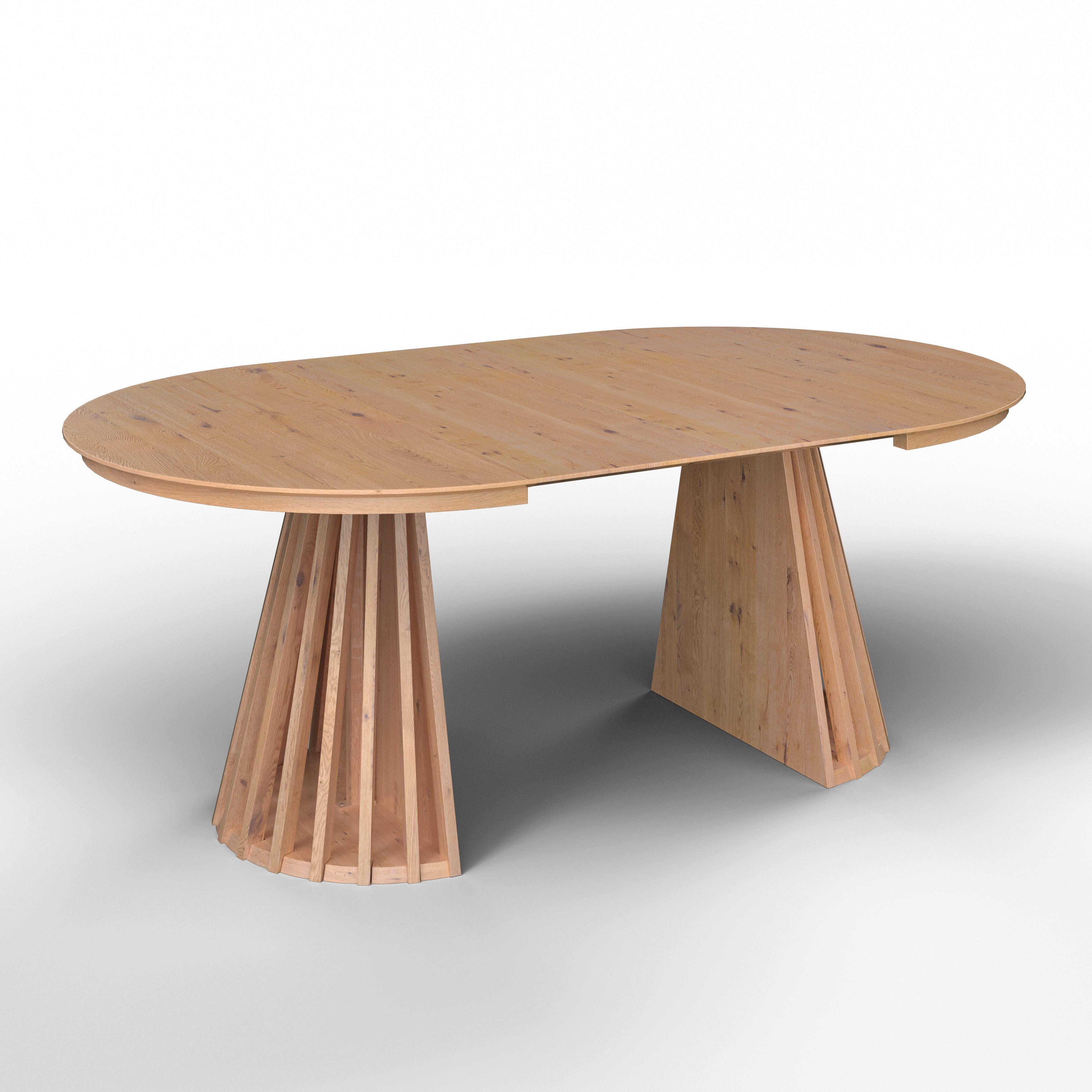Výsuvný stůl ENNIO 120, dekor dubu - barvy dubu, Moderní, dřevo/kompozitní dřevo (120-200/76/120cm) - Bessagi Home
