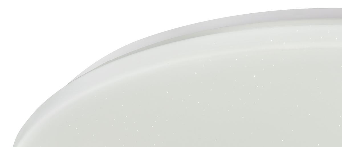 Led-deckenleuchte Ria Ø 55 Cm Mit Sternenhimmel - Weiß, Basics, Kunststoff/Metall (55/6,8cm) - Globo