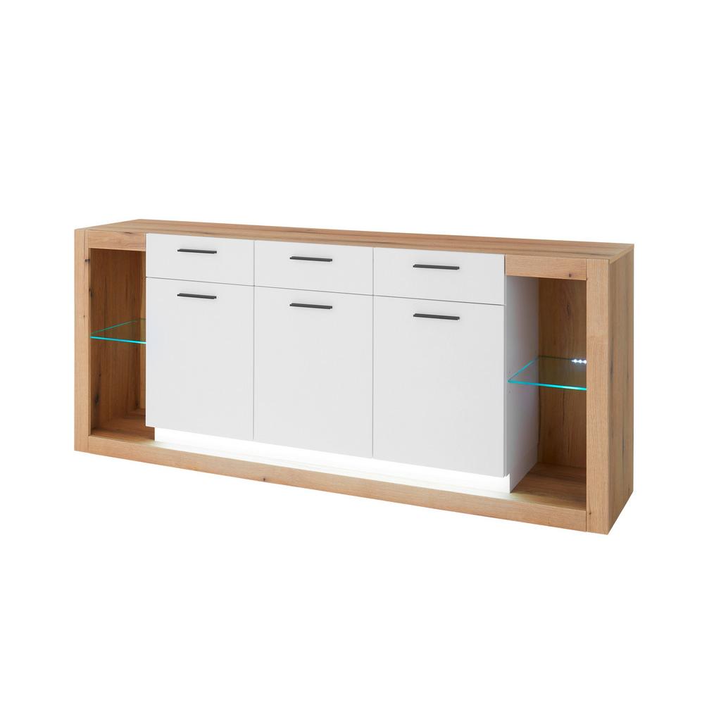 Sideboard Brixen Weiß/Eichefarben B: 198cm