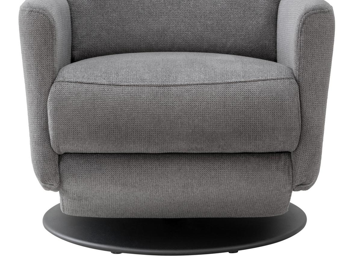 Relaxsessel Centrale T: 87-154 cm, Dunkelgrau - Dunkelgrau/Schwarz, MODERN, Textil (77/105/87-154cm) - Livetastic