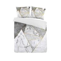 POSTEĽNÁ BIELIZEŇ BAVARIA 125-NLGRAU/GOLD240X240 - sivá/zlatá, Basics, textil (240/240cm) - Kayoom