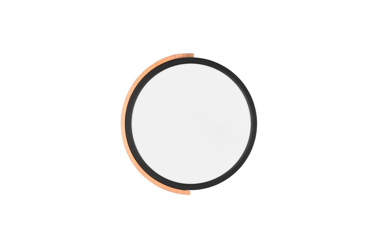 LED-Deckenleuchte R67201132 Jano - Schwarz/Braun, Basics, Holz/Kunststoff (31,5/3,5cm)