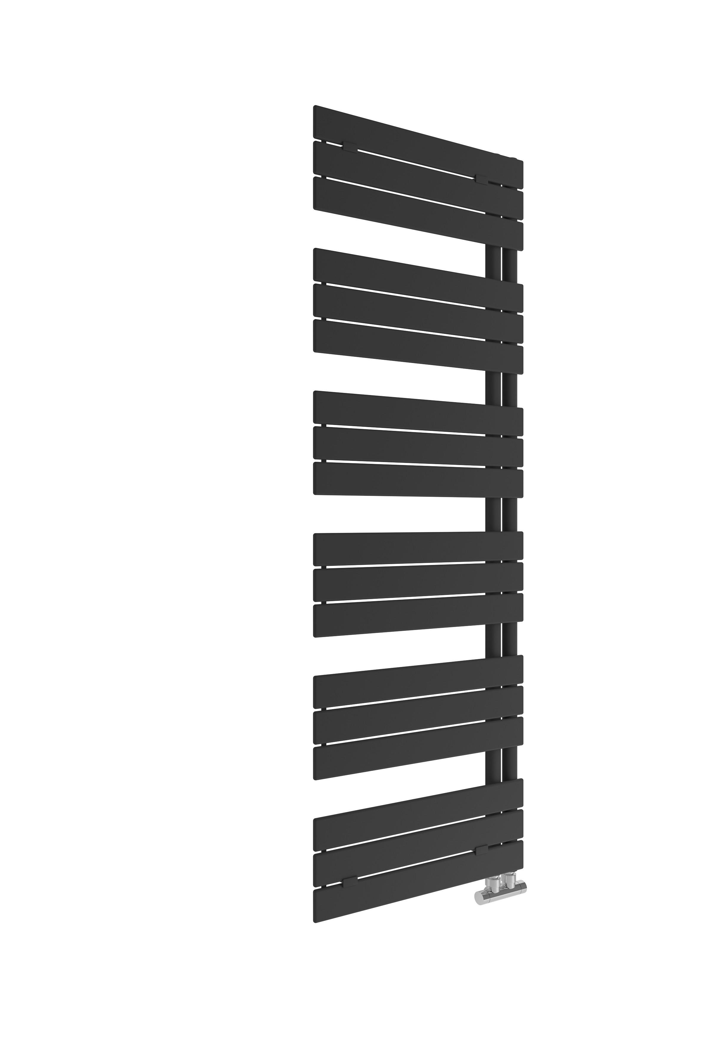 Handtuchtrockner Arezzo 60x173cm Schwarz - Schwarz, Basics, Metall (60/173/5cm) - Sanotechnik