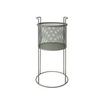 Übertopf Mina - Grün, Basics, Metall (23/70cm) - Luca Bessoni