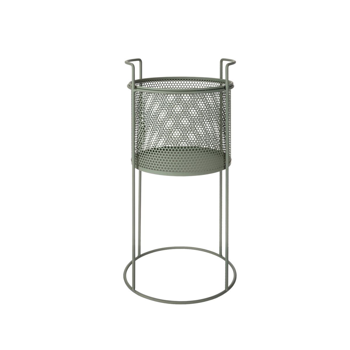 Übertopf Mina - Grün, Basics, Metall (23/70cm) - Luca Bessoni