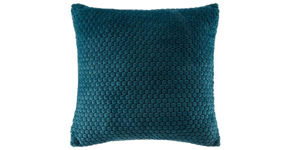 Zierkissen Belinda 45x45 Cm Polyester Petrol Mit Zipp - Petrol, ROMANTIK / LANDHAUS, Textil (45/45cm) - James Wood