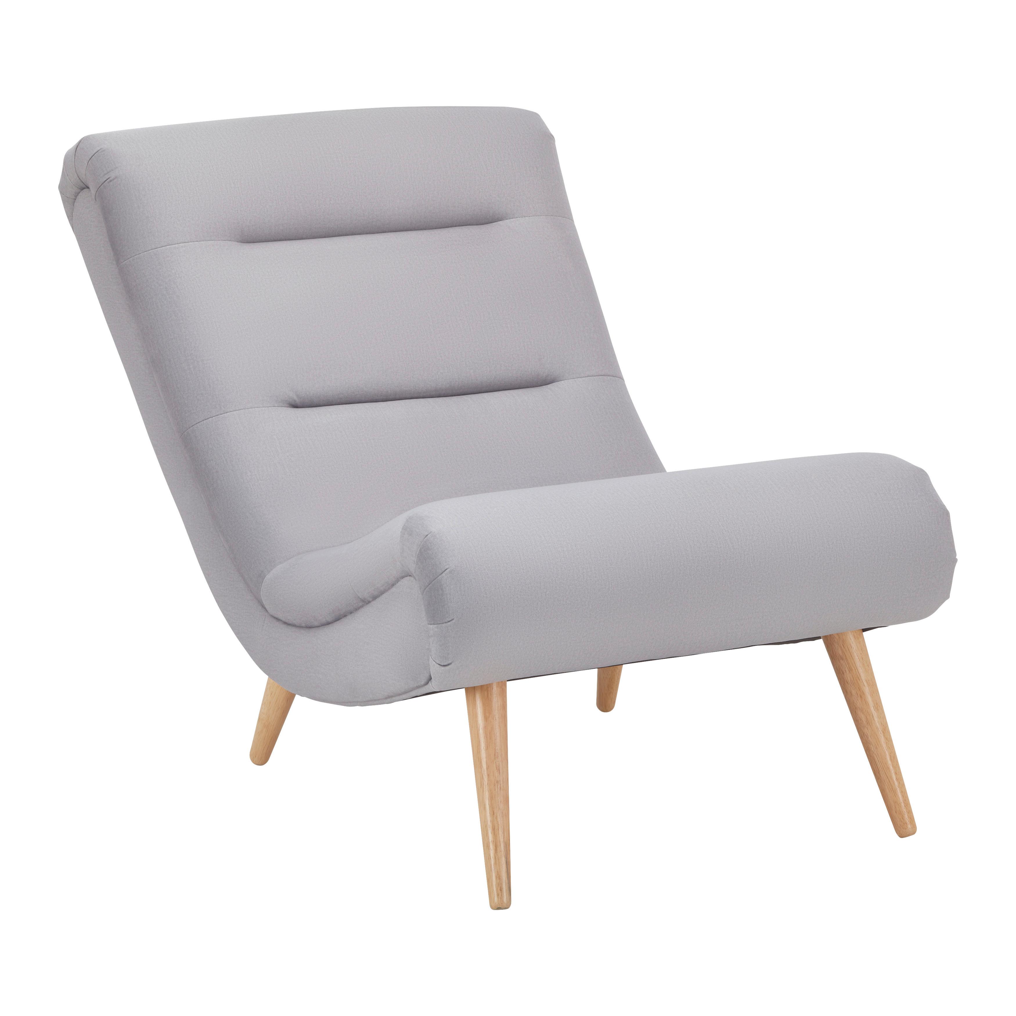 Křeslo JAN sv. šědá - světle šedá/přírodní barvy, Moderní, dřevo/textil (74/102/90cm) - Bessagi Home