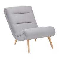 Křeslo JAN sv. šědá - světle šedá/přírodní barvy, Moderní, dřevo/textil (74/102/90cm) - Bessagi Home