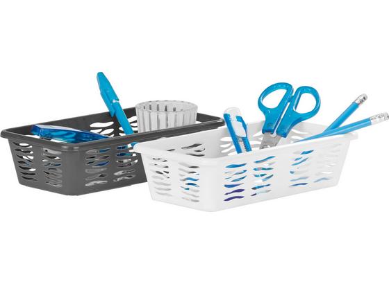 Aufbewahrungskörbchen Xs - Anthrazit/Weiß, KONVENTIONELL, Kunststoff (19,7/10/5cm) - Homezone Aufbewahrungskörbchen Xs - Anthrazit/Weiß, KONVENTIONELL, Kunststoff (19,7/10/5cm) - Homezone