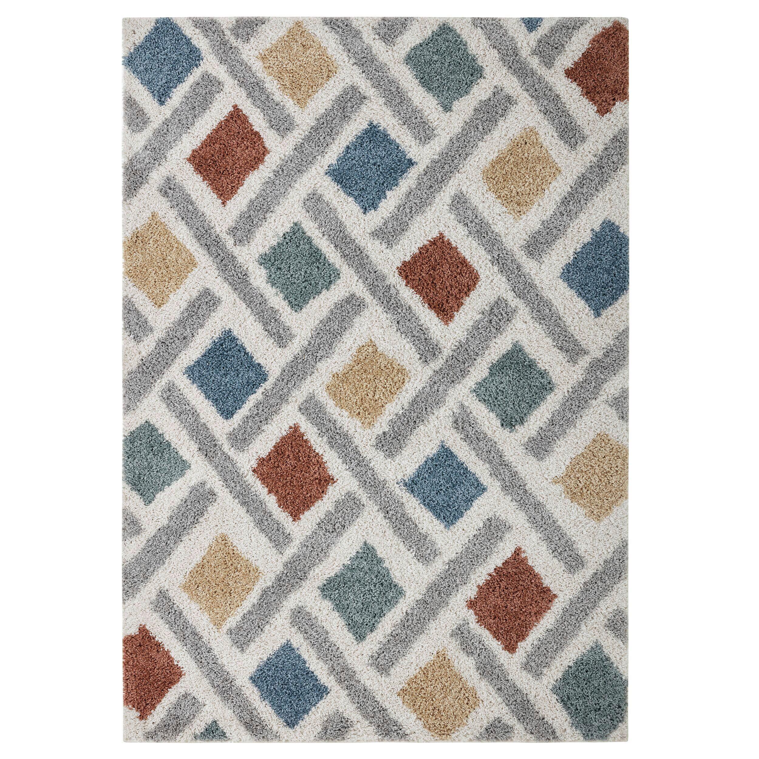Hochflorteppich Sketch - Multicolor, KONVENTIONELL, Textil (80/150cm)