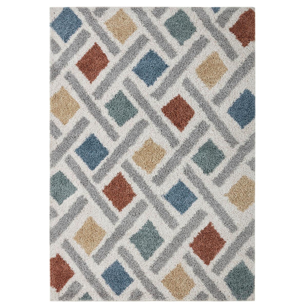 Hochflorteppich Sketch - Multicolor, KONVENTIONELL, Textil (80/150cm)