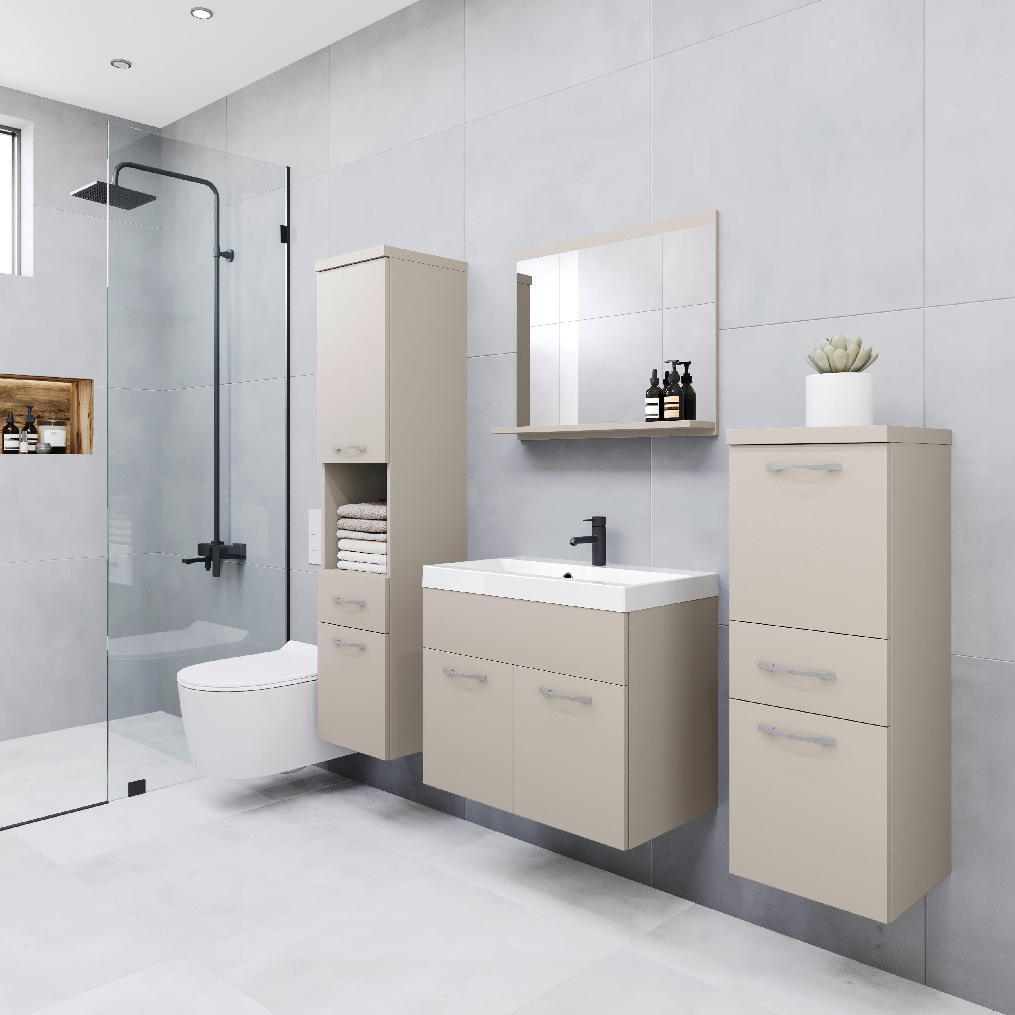 Badezimmer Alba 5-teilig Kaschmir/beige : 120 Cm