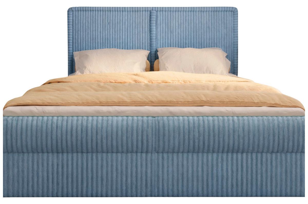 Boxbett Barcelona Lf: 140x200 Blau - Blau/Schwarz, MODERN, Holz/Kunststoff (140/200cm) - MID.YOU
