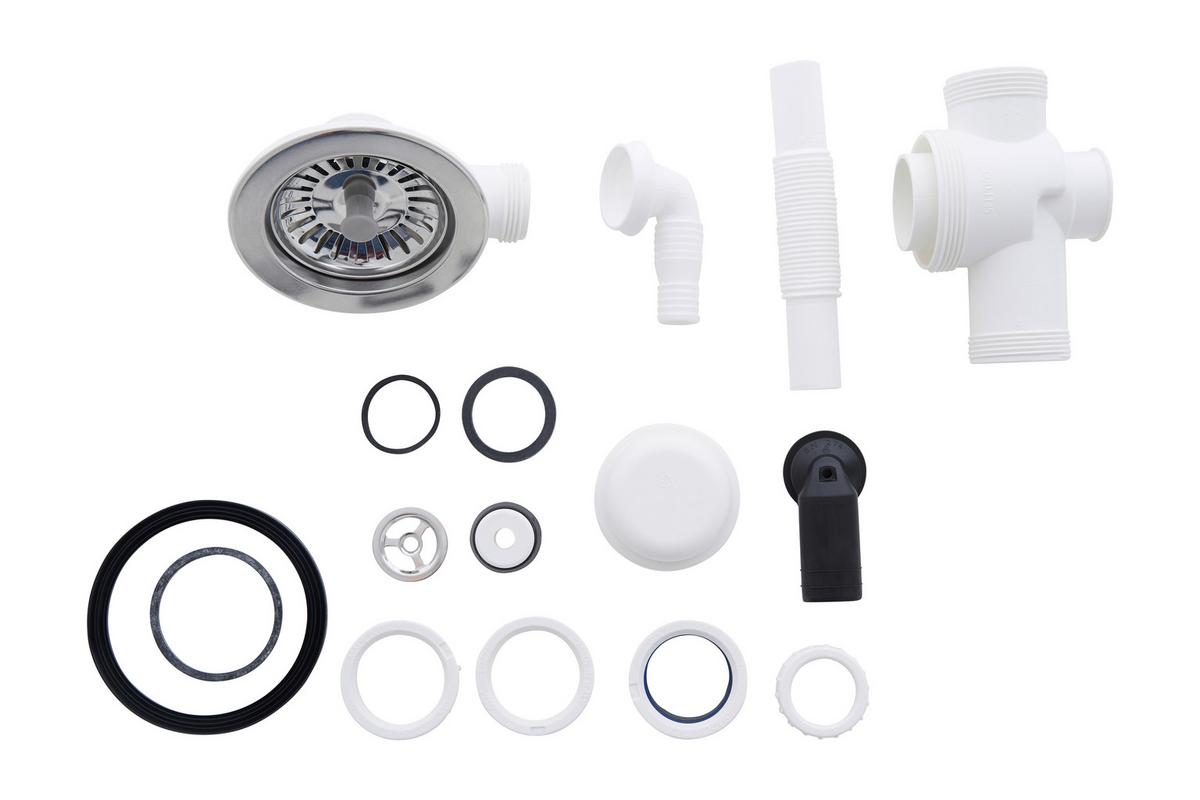 Spüle Respekta Denver Kunststein Bxt: 78x43,5 cm - Grau, Trend, Glas/Kunststoff (78/17/43,5cm) - Respekta